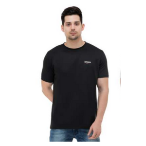 Jet Black Round Neck T-Shirt