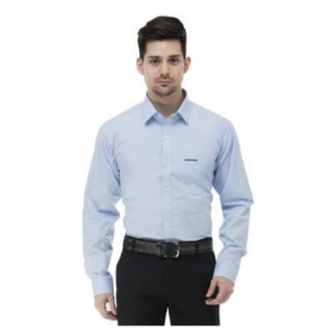 Cotton Comfort Azure Blue Cotton Shirt